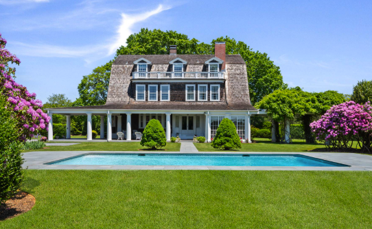 fancy house with a pool